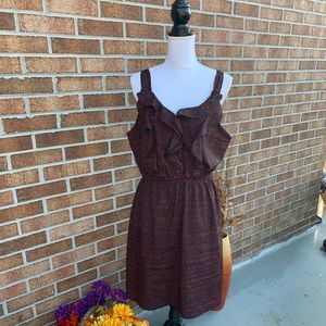 Large Black Dress with Red Pink & Orange Dots